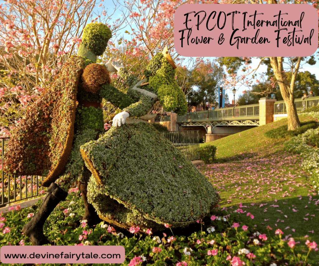 Sleeping Beauty topiary at Epcot Flower and Garden Festival