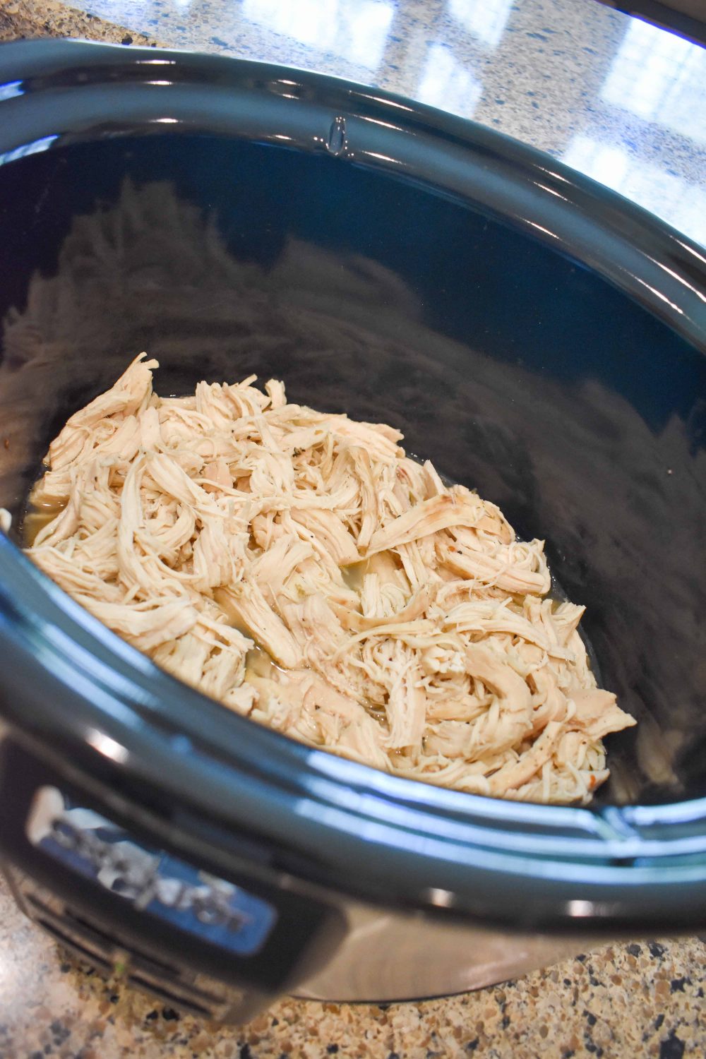 shredded chicken cooked in slow cooker