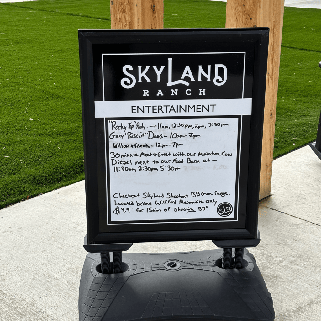 SkyLand Ranch Daily Entertainment Schedule