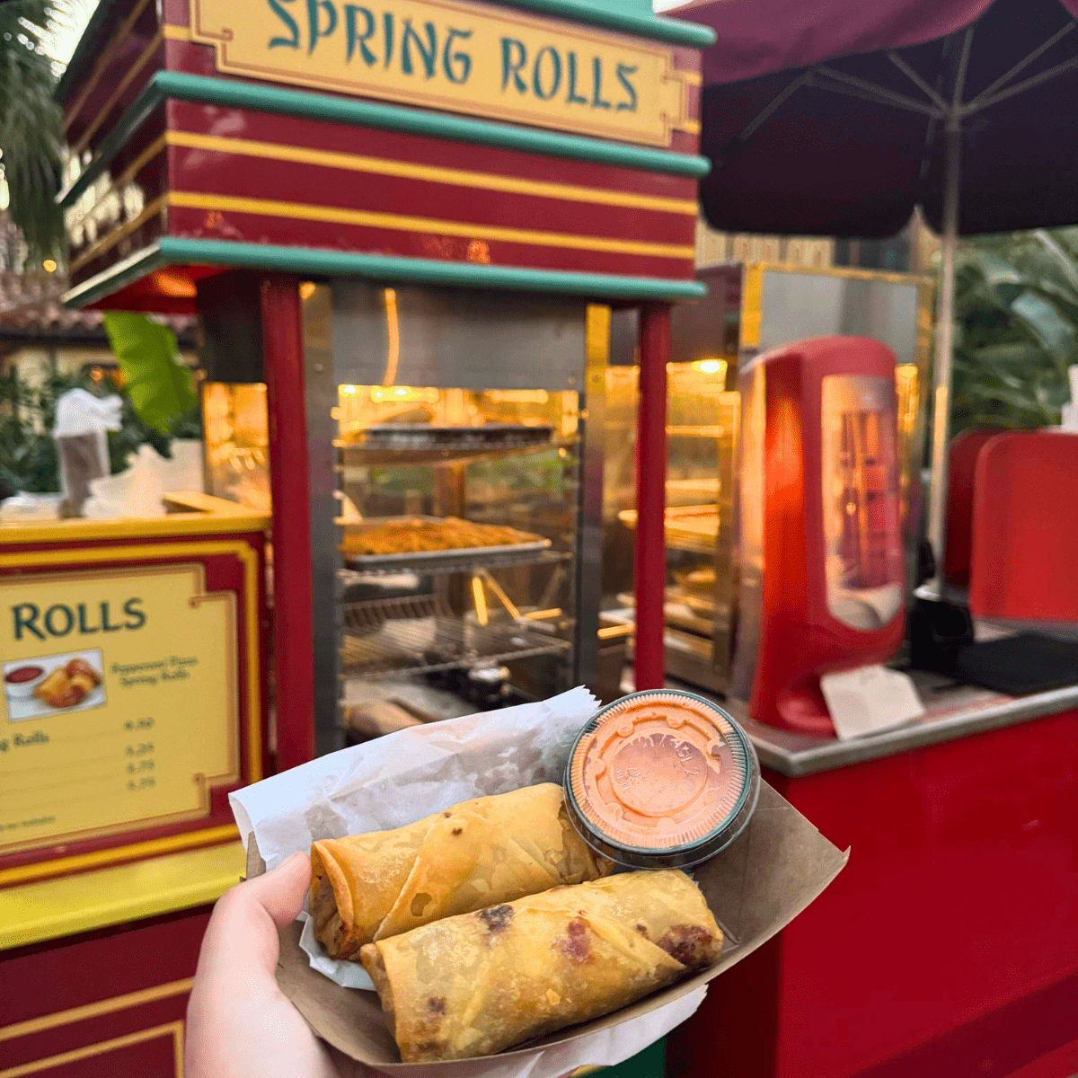 Iconic Disney Snacks Cheeseburger Spring Rolls