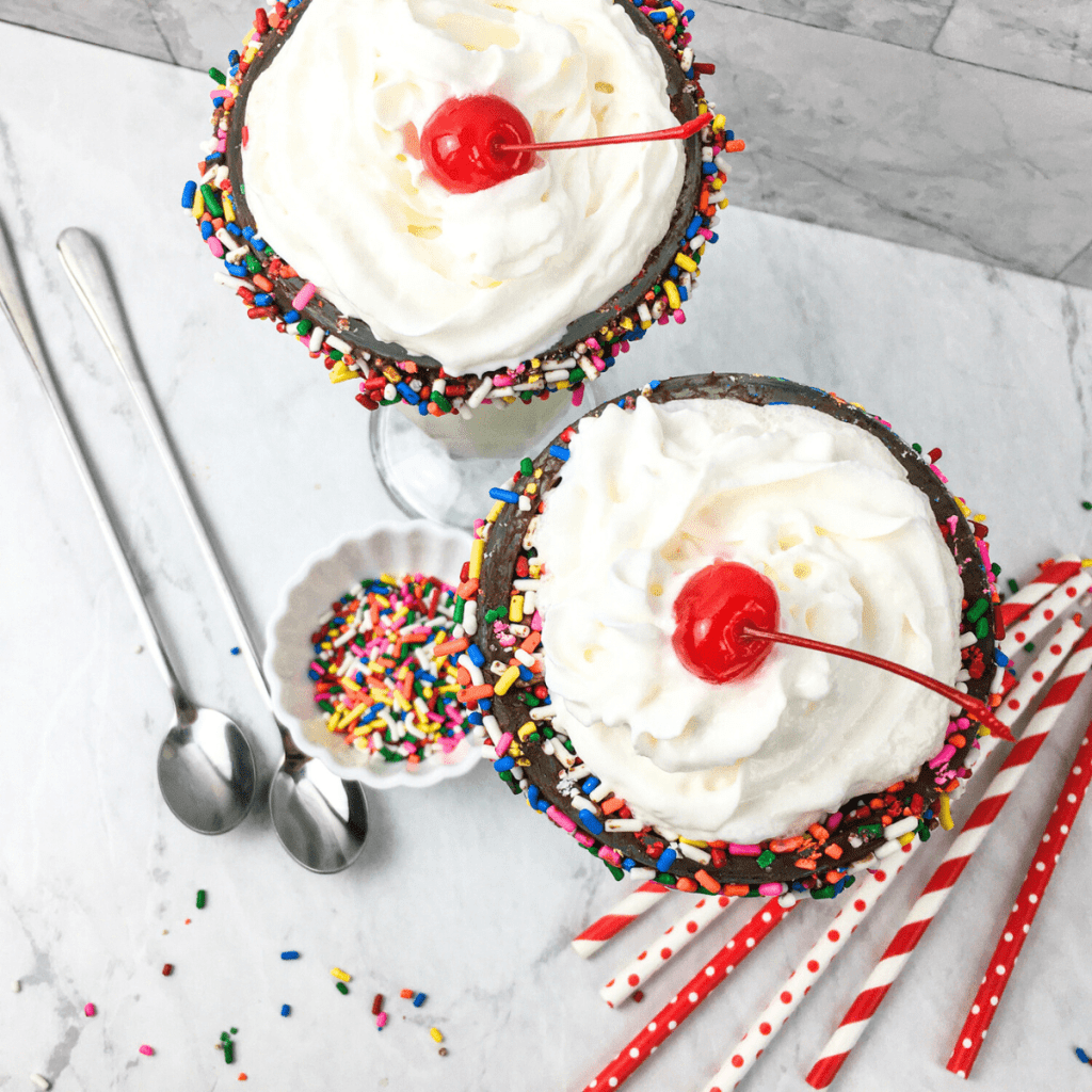 Making Vanilla Milkshakes