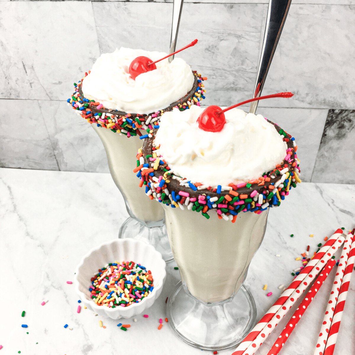 Making Vanilla Milkshakes