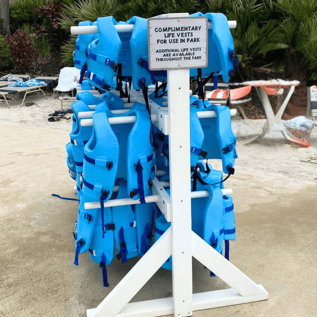 Disney's Typhoon Lagoon Water Park  complimentary life vests