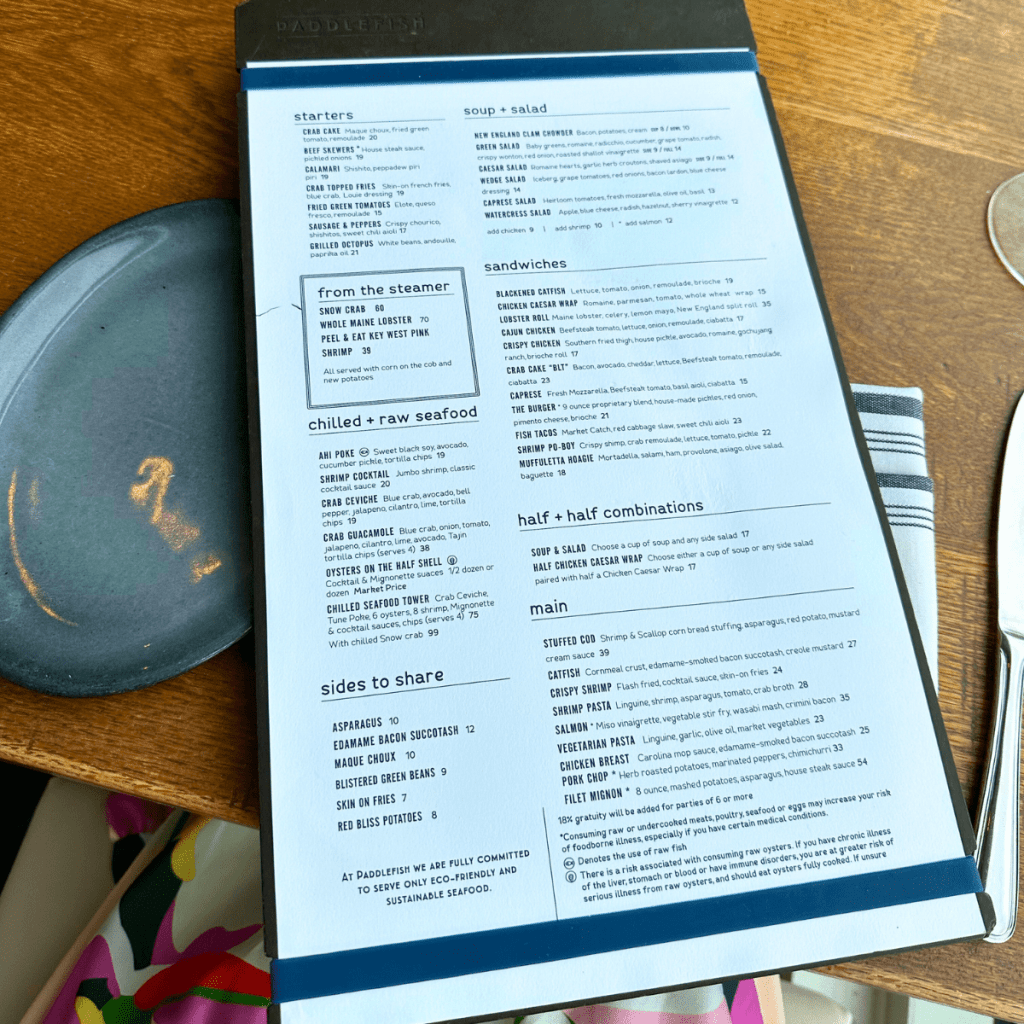 Paddlefish Disney Springs 