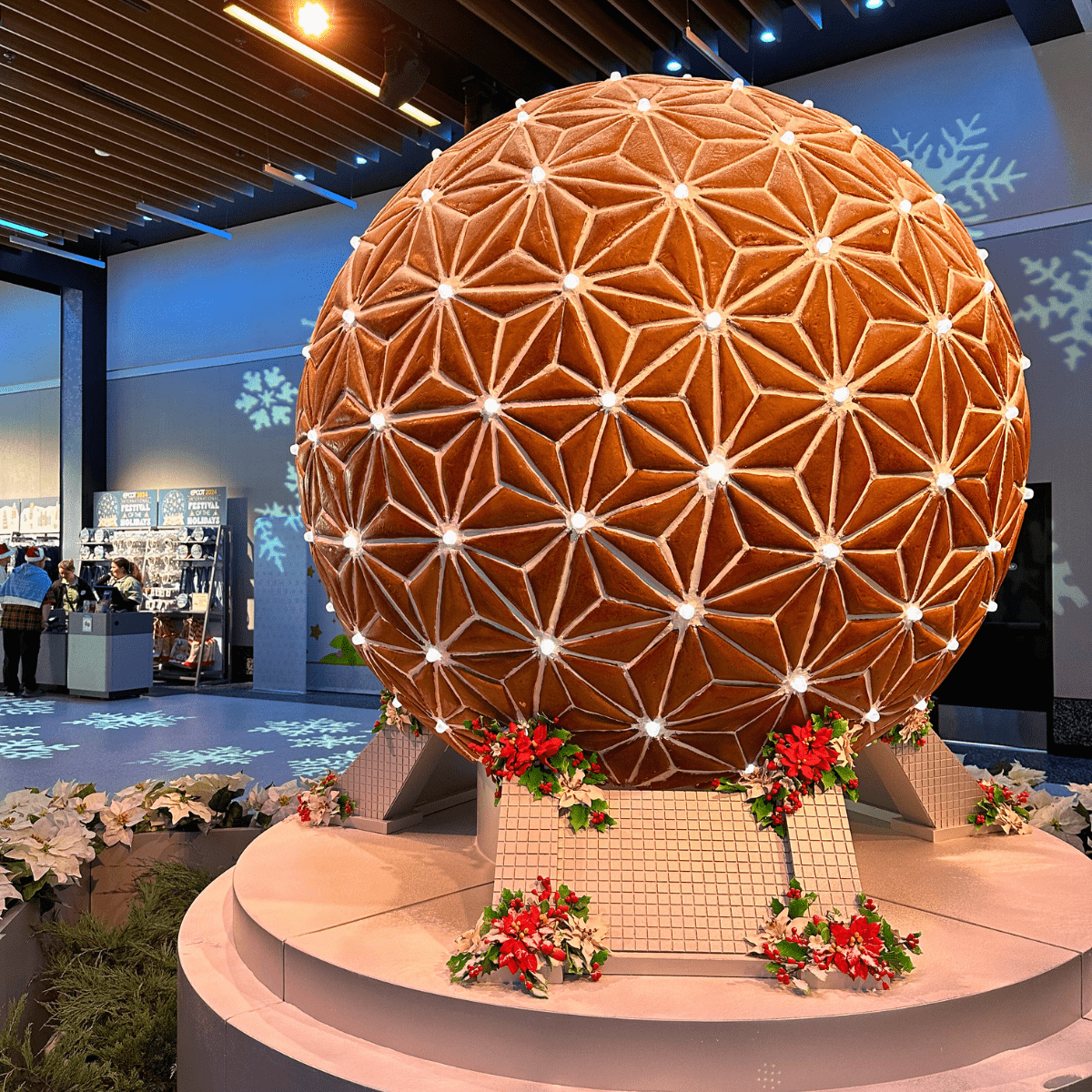 EPCOT Festival of the Holidays Gingerbread Spaceship Earth
