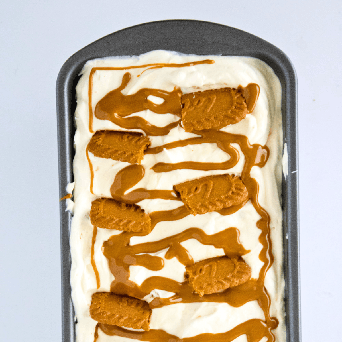 Biscoff Cheesecake Ice Cream before freezer