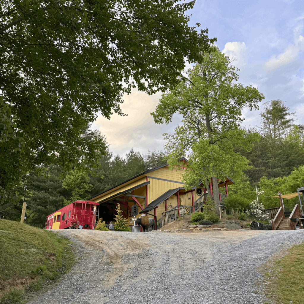Staying in a Caboose in North Carolina at Buffalo Creek Vacations