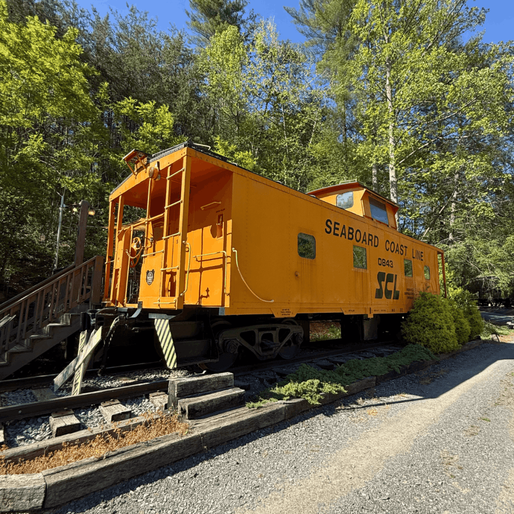 Staying in a Caboose in North Carolina at Buffalo Creek Vacations
