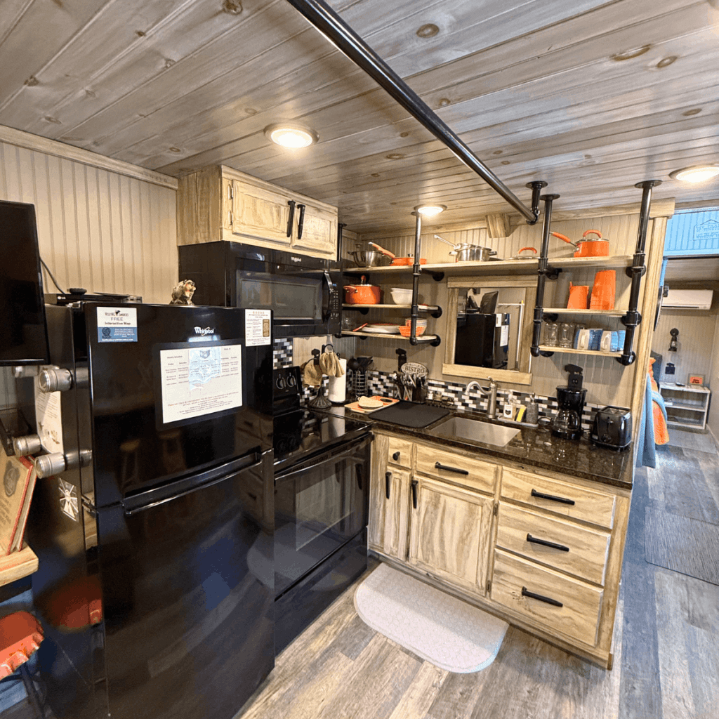 Staying in a Caboose in North Carolina at Buffalo Creek Vacations