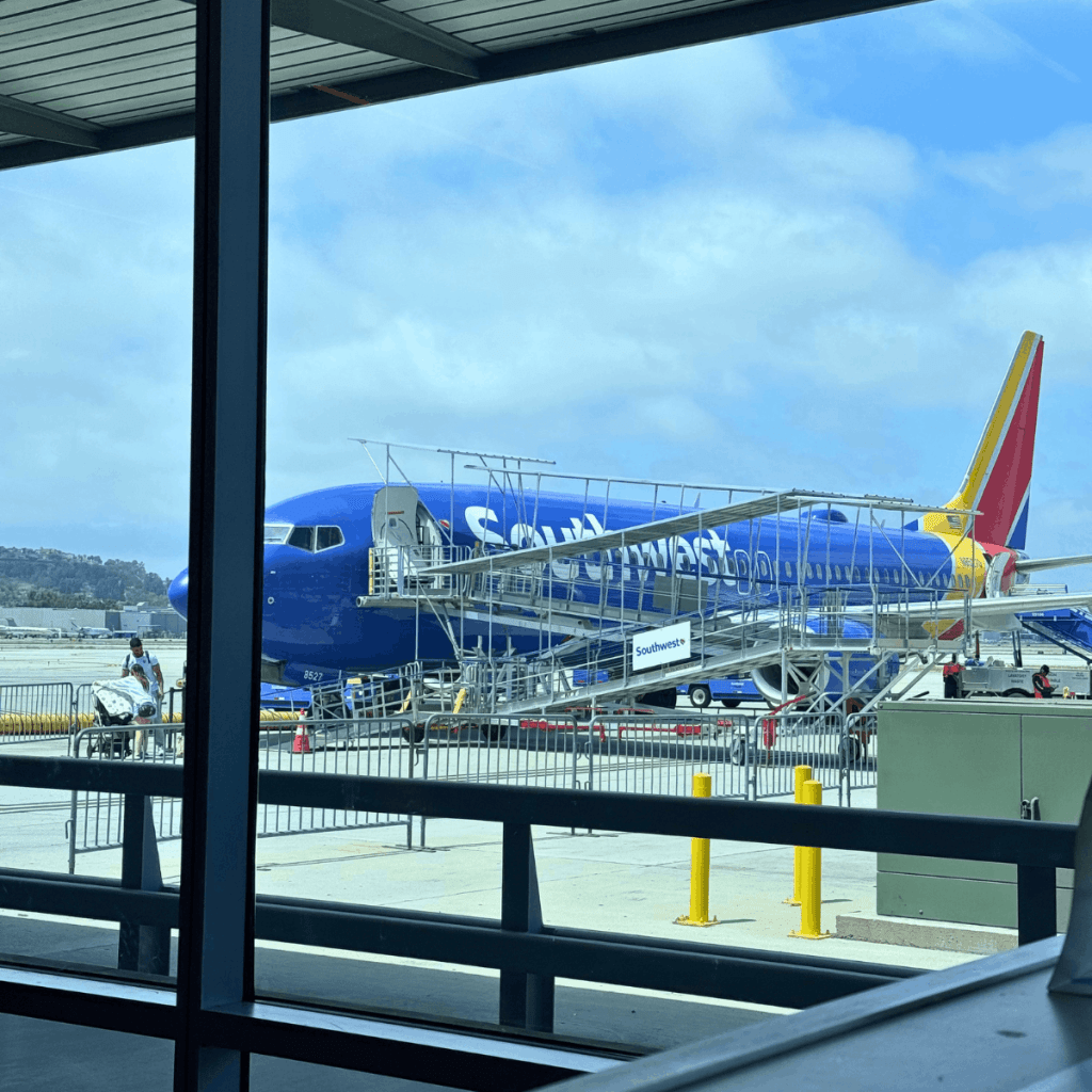 Southwest airline flying into Long Beach airport