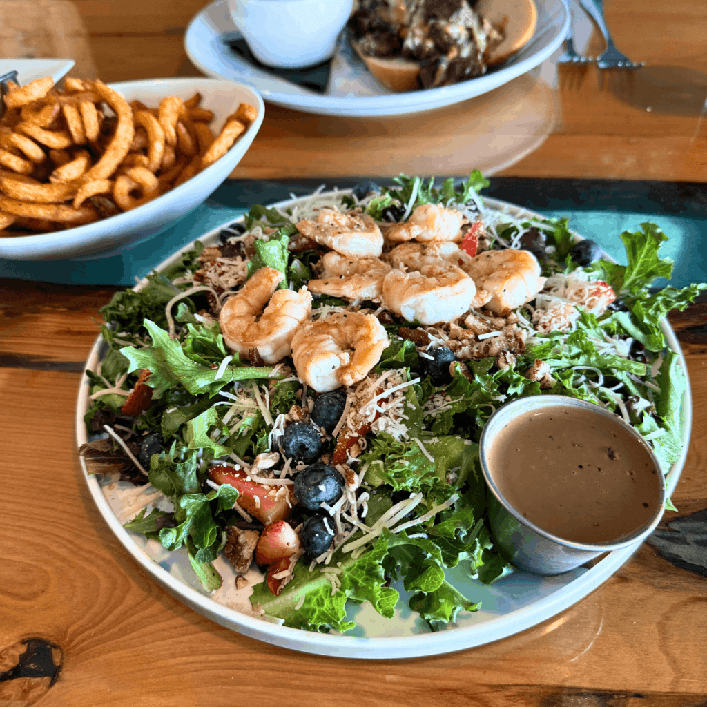 lunch salad at Trident Restaurant Panacea 