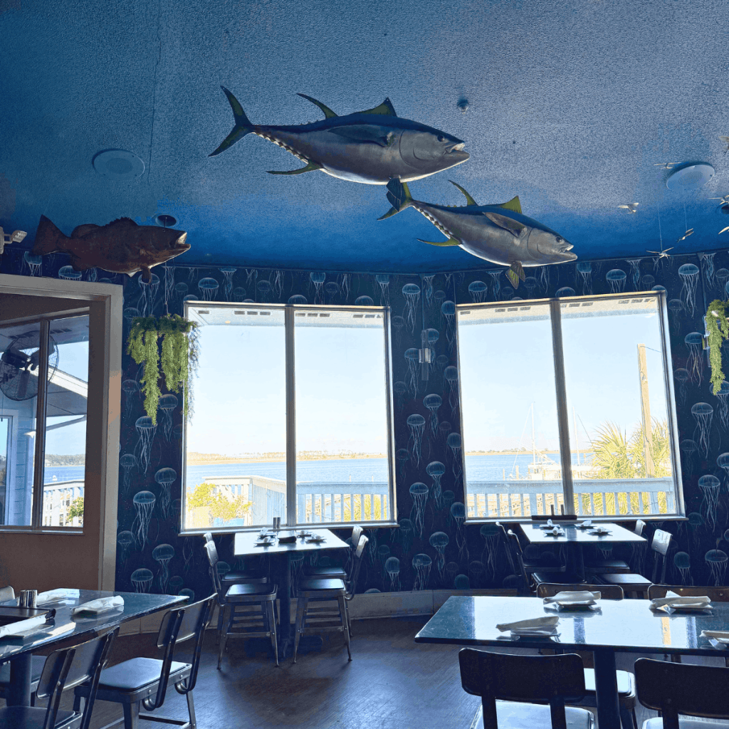 waterfront dining near Tallahassee at Trident Restaurant Panacea 