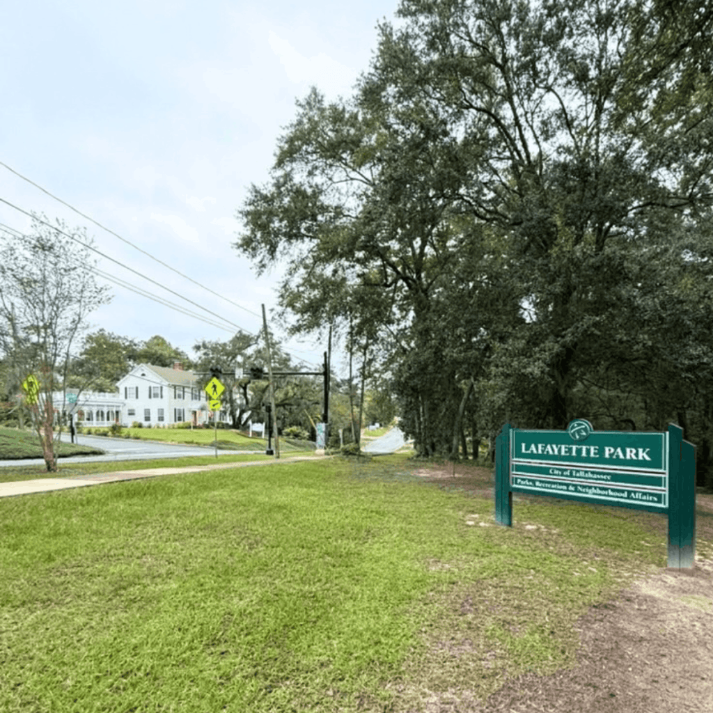 view from Lafayette Park in Midtown Tallahassee