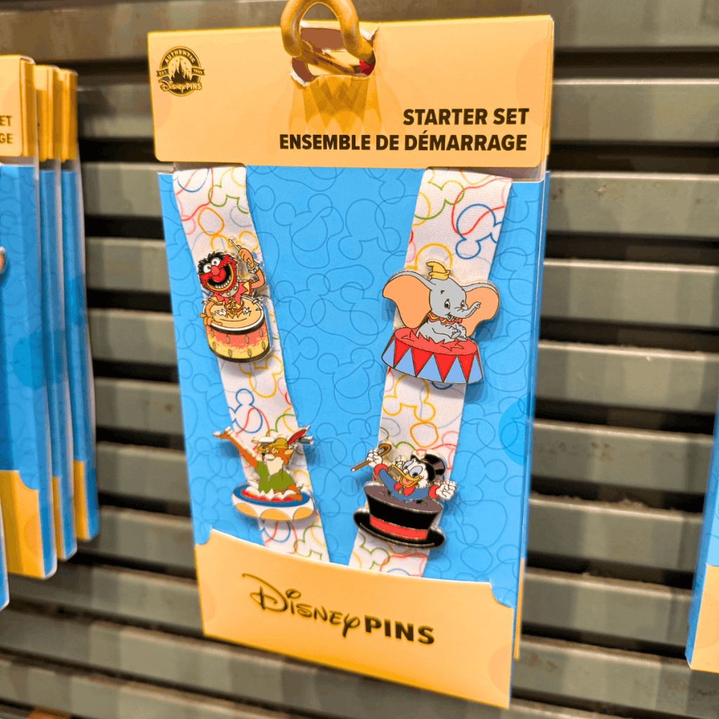 Disney pin trading starter set with lanyard