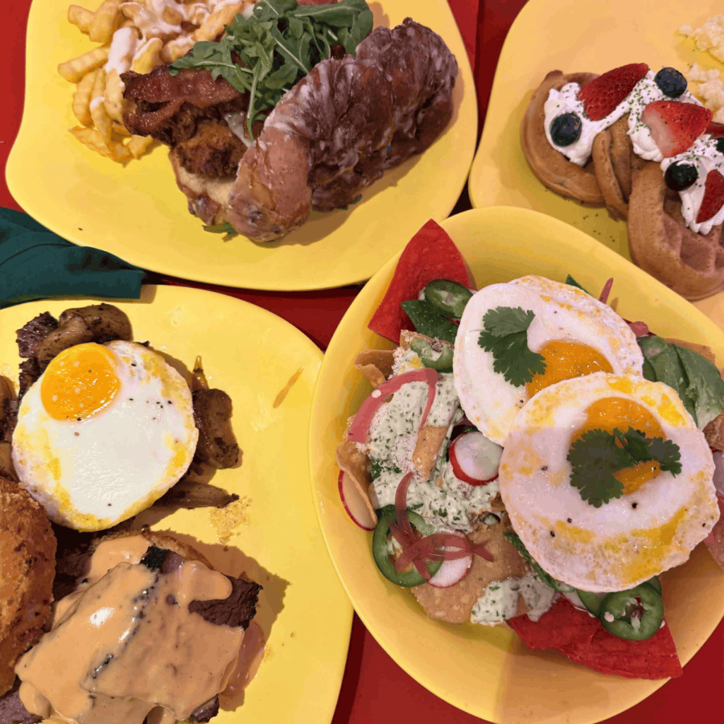 Grinch character breakfast food